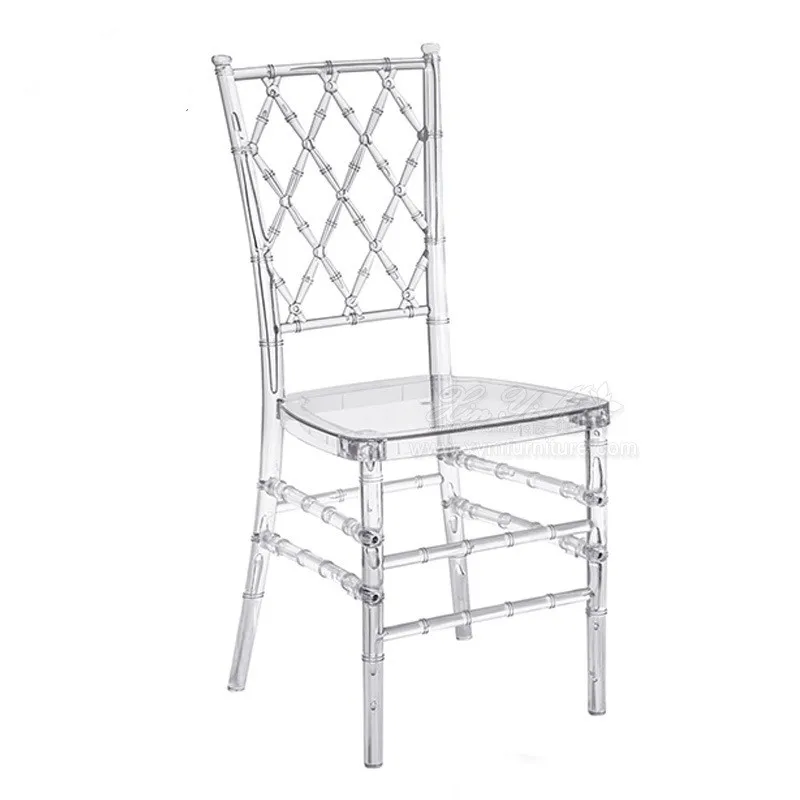 20 Pcs Chair Wedding Acrylic Chair Banquet Crystal Seat Family Hotel Dining Room chair Decoration