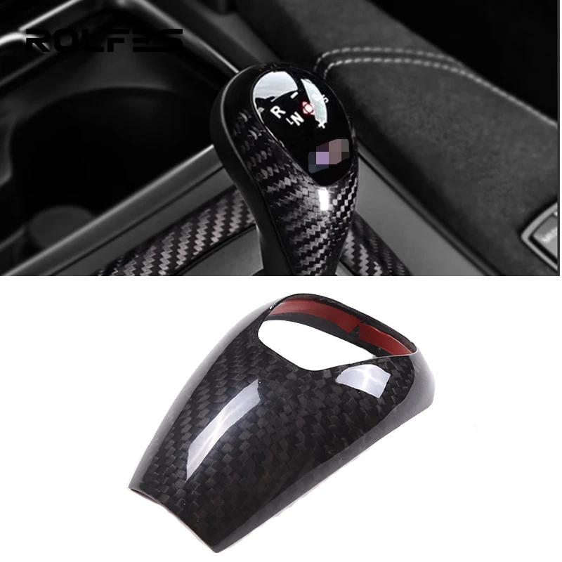 

For BMW M3 M5 M6 E90 E93 E60 E61 E63 E64 Car Gear Shift Head Cover Trim Frame Sticker Real Carbon Fiber Gear Head Protection