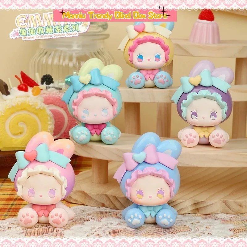 

В наличии, подлинная коллекционная мини-слепая коробка с изображением кролика Эммы, милая модная игровая кукла-допамина, женский орнамент, подарки на день рождения для девочек