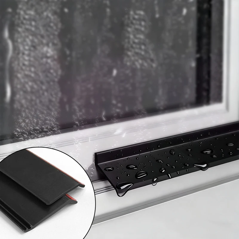Waterproof Baffle Rainproof Water Backflow Sealing Strip Sill Edge Water Guide Plate Aluminum Sliding Window Water Blocking Bar image 3