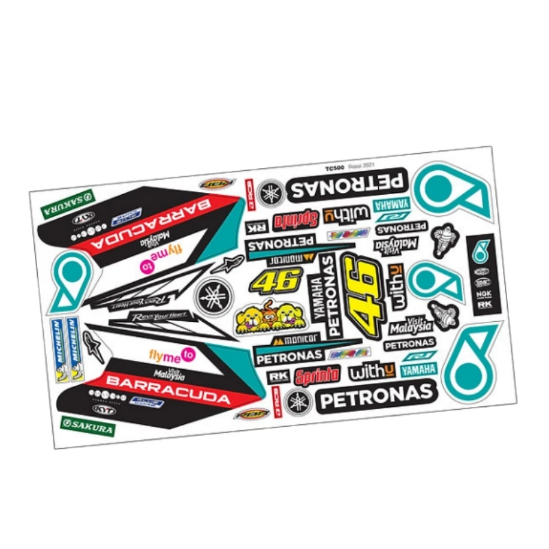 Kyosho 1/8 Honda NSR500 bicicleta/RC motocicleta pegatina insignia calcomanía