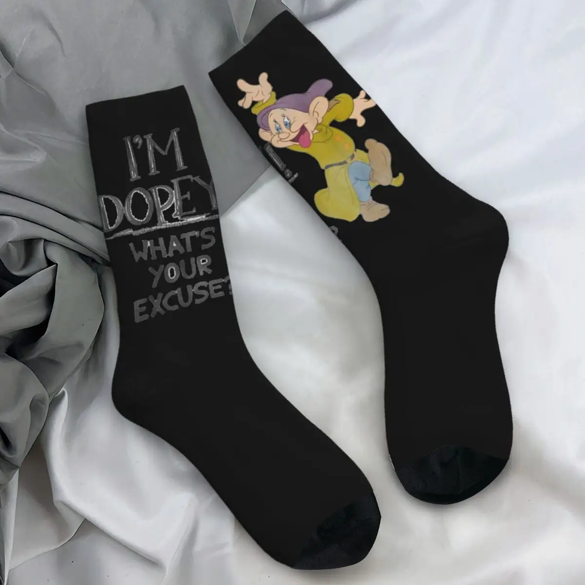 Im Dopey Dwarf Whats Your Excuse Socks Fashion Stockings Winter Anti Slip Men's Socks High Quality Pattern Outdoor Socks