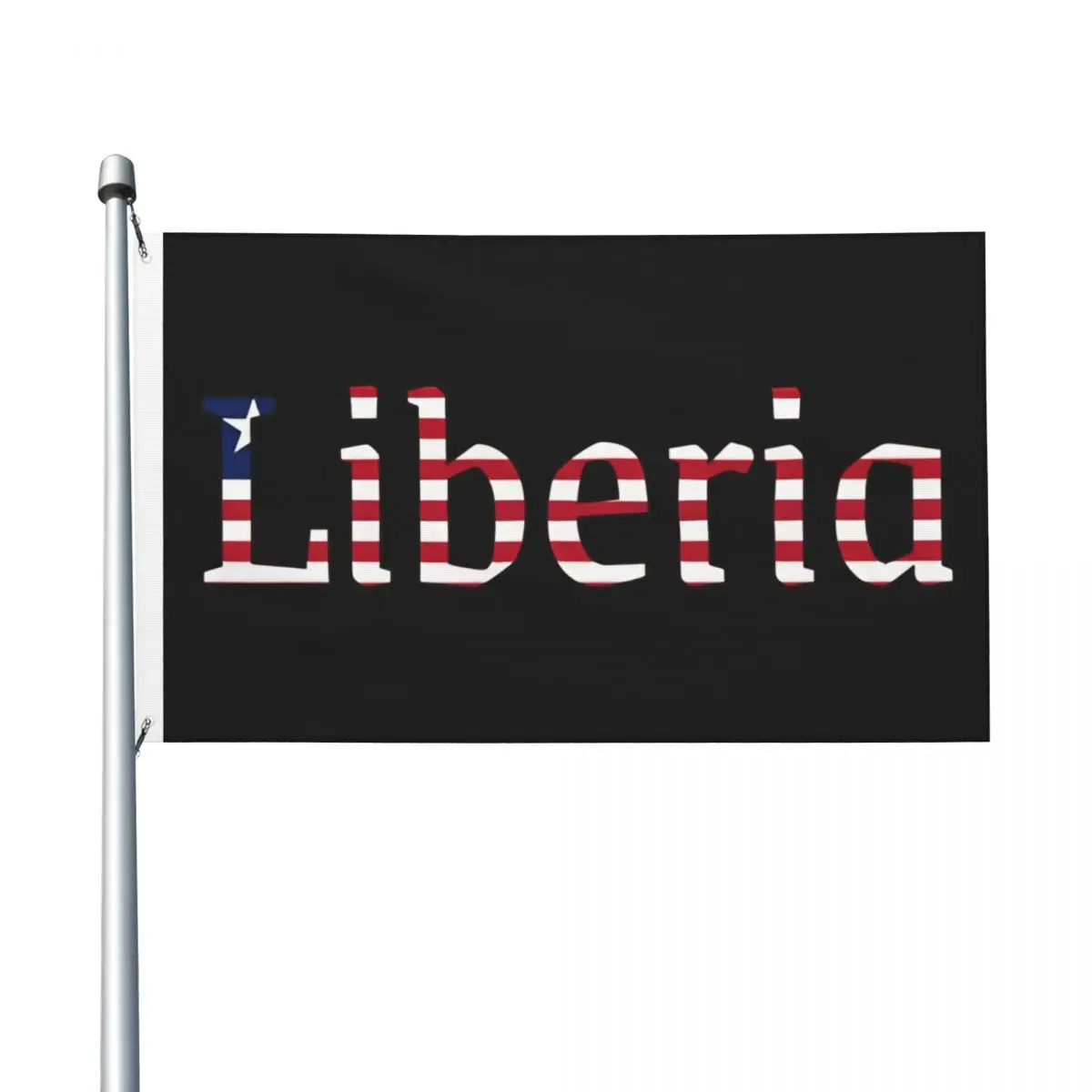 3D Liberia National Flag Stripes Flag Hanging Polyeste Banner For Home Decoration 3x5 ft Cool Flags