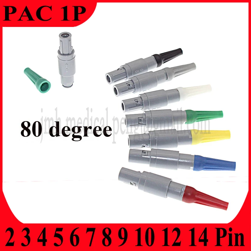 

PAC 1P 80 Degree 2 Keyings 2 3 4 5 6 7 8 9 10 12 14Pin Push-pull Self-locking Medical Plastic Plug Connector With Bending Relief