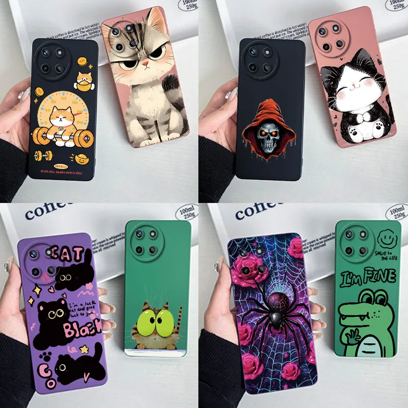 For Realme 11 4G RMX3636 /Realme 11 5G /Realme 11X RMX3780 RMX3785 Phone Case Funda Soft Silicone Sweet Painted Printed Cover