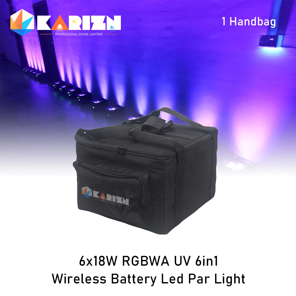 

No Tax 1pcs Bag For Battery Operated Wedding Uplight 6x18w RGBWAUV Led Wireless DMX Wifi Remote Control Dj Par Sound Party