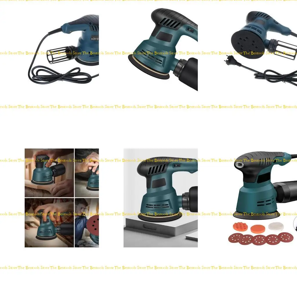 

12PF Electric Orbital Sander with Brushless Motor with Sanding Pads Central Vacuum Sanders for Woodworking Primary