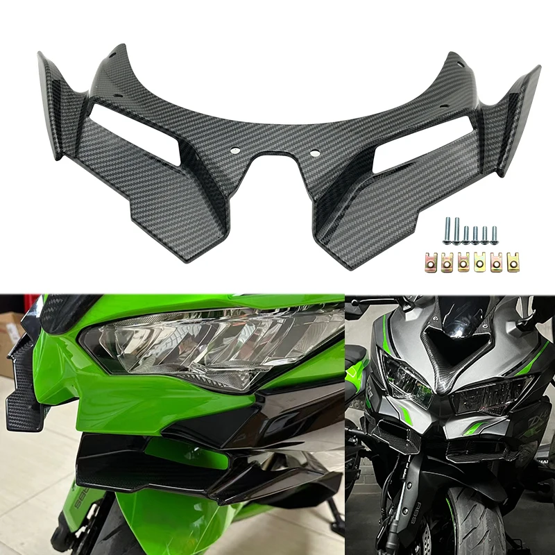 Für Kawasaki Ninja ZX-4R ZX-25R ZX4R ZX25R 2023 2024 Front Verkleidung Winglets Aerodynamische Flügel Schützen Schutz Abdeckung Motorrad