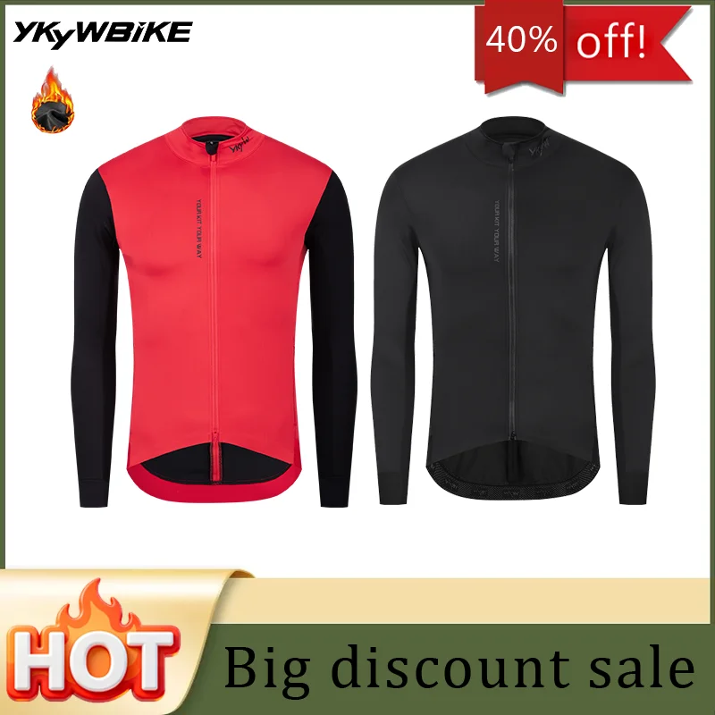 YKYWBIKE Herren Winddichte Wasserdichte Fahrradjacke Windbreaker Rennradtrikot Langarm-Radsportbekleidung MTB