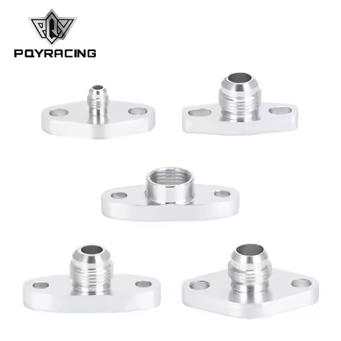 AN4/10 1/2"NPT Turbo Oil Feed Inlet / Drain Outlet Flange Adapter Kit w/Gasket For T3 T4 T25 T28 T30 T04B T04E GT30 GT28 GT55