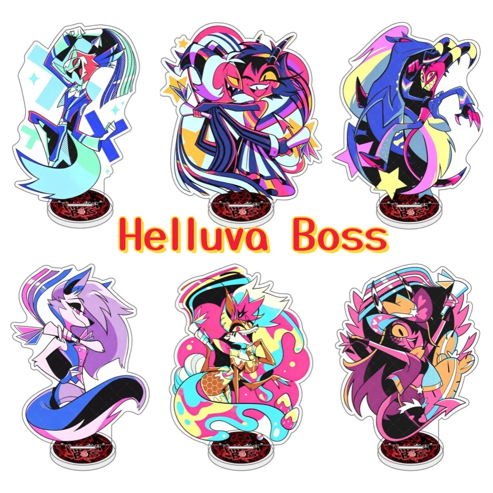 

Anime Acrylic Standing Plates for Helluva Boss Blitzo Millie Loona Fizzarolli Stolas Desktop Decoration Gift Acrylic key chain
