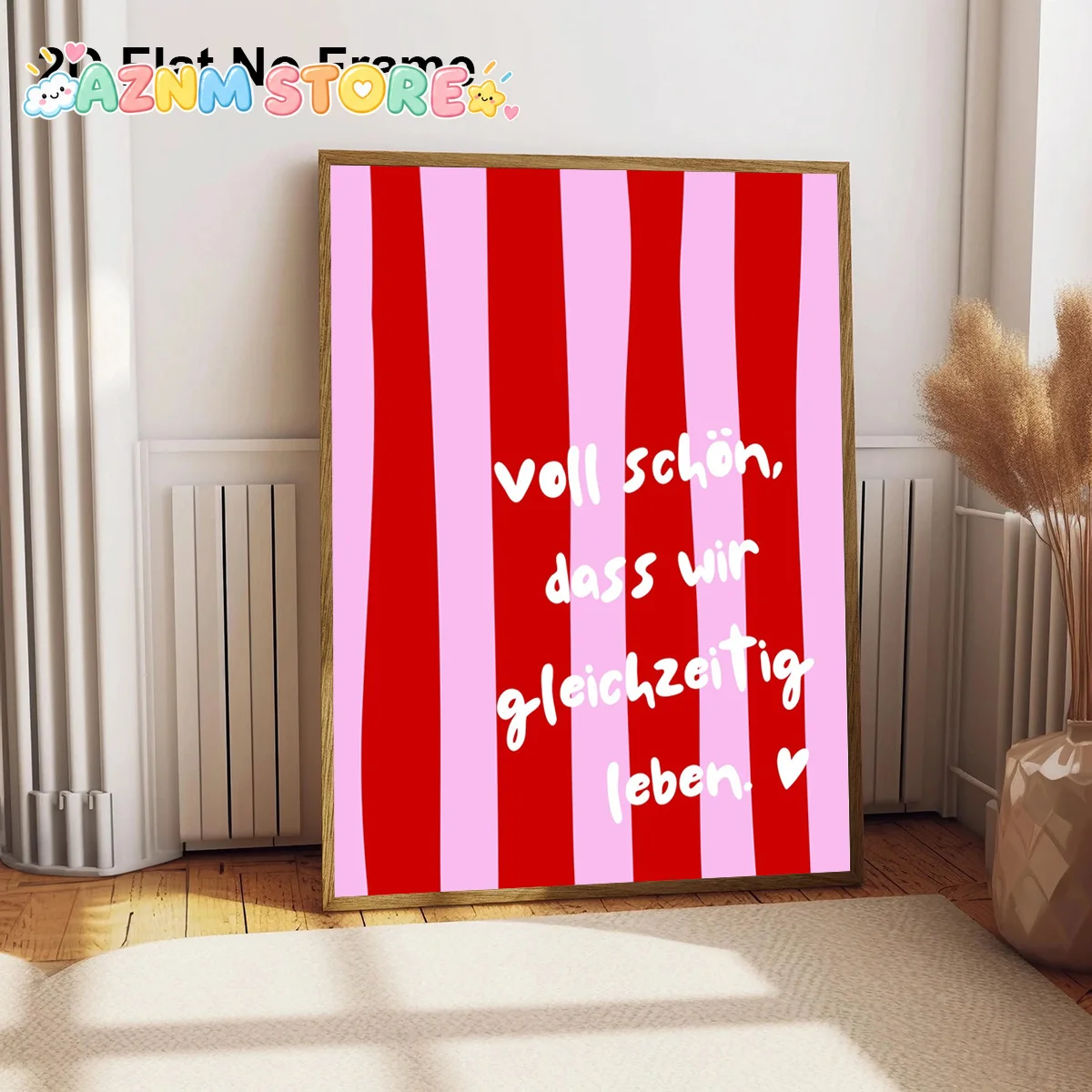 1PC 2D Flat    Flat Frameless Canvas Poster | 