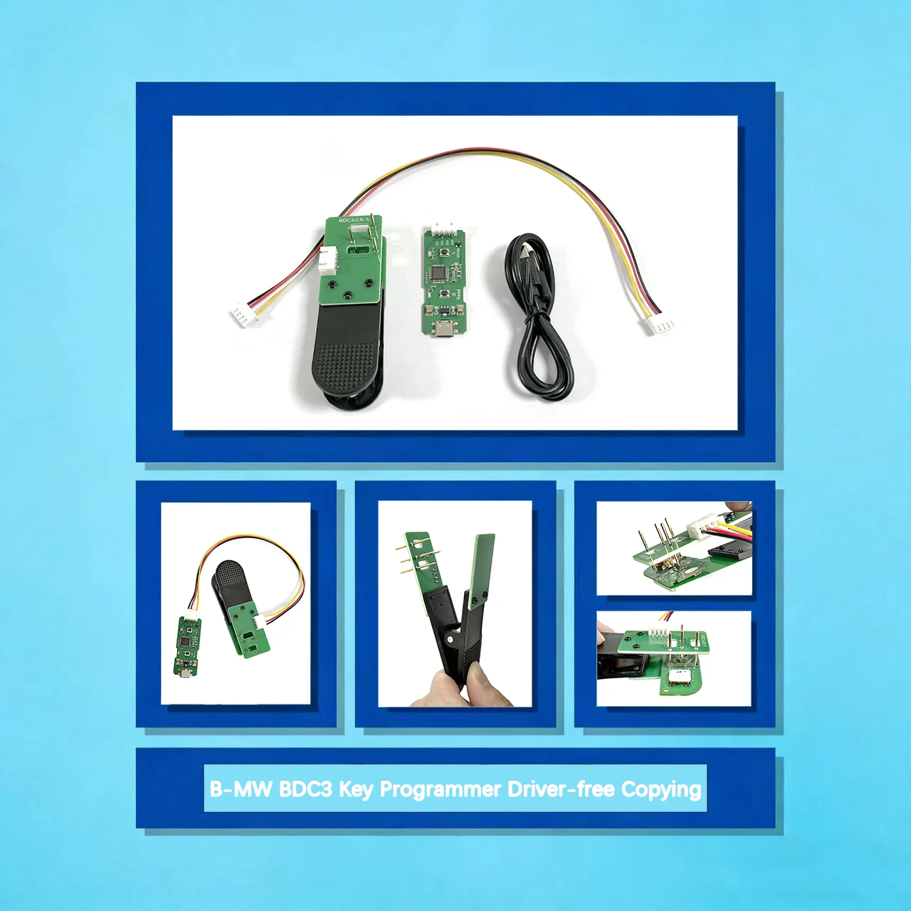 CNP231 B-MW BDC3 Key Programmer Driver-free Copying Two types adapters shipped randomly Only applicable Hungary version