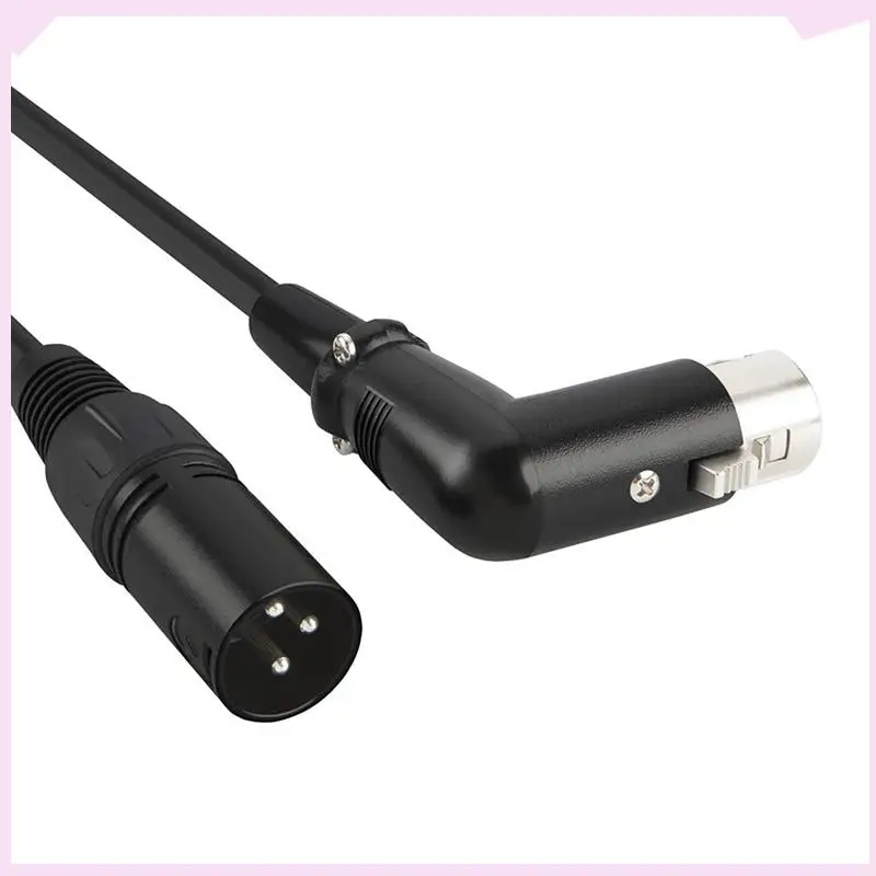B24B 4X Cabo XLR Microfone Musical Cabo de Som Plugue Ângulo Direito XLR Fêmea para Macho Cabo 6 pés