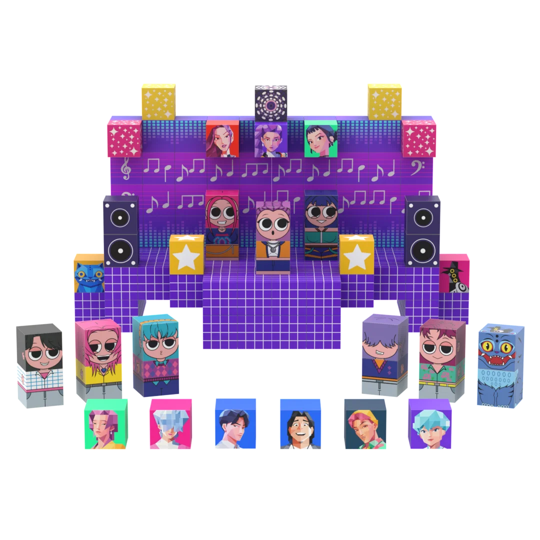 บล็อกแม่เหล็ก - ชุดสร้างโลกดนตรี 150 ชิ้น, ชุดตัวต่อแม่เหล็กสร้างสรรค์ ของเล่นบล็อกแม่เหล็ก ของเล่นเสริมพัฒนาการ