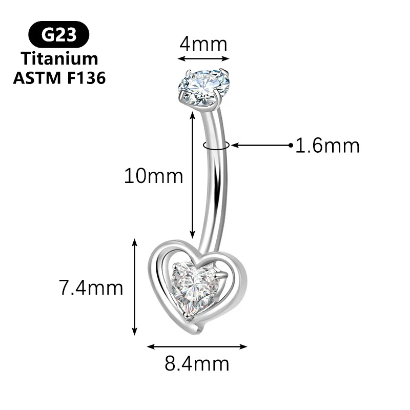 ASTM F136 التيتانيوم كريستال جوهرة منحني الحديد خواتم البطن زر السرة خواتم الثقب Nombril Ombligo ثقب المجوهرات الساحرة