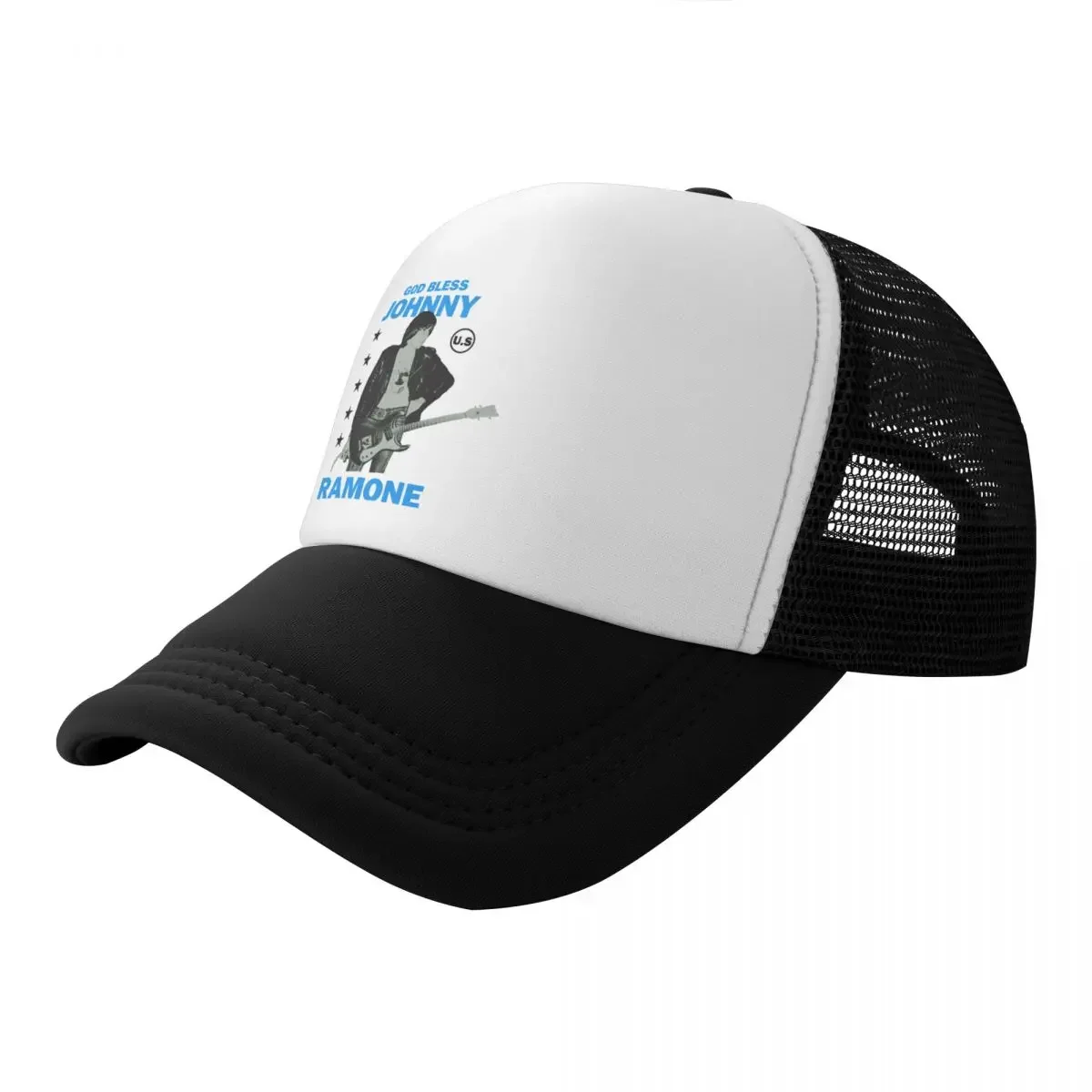 Johnny Ramone 2007 God Bless Baseball Cap Trucker Hats Breathable Sunscreen Classic High Quality Print