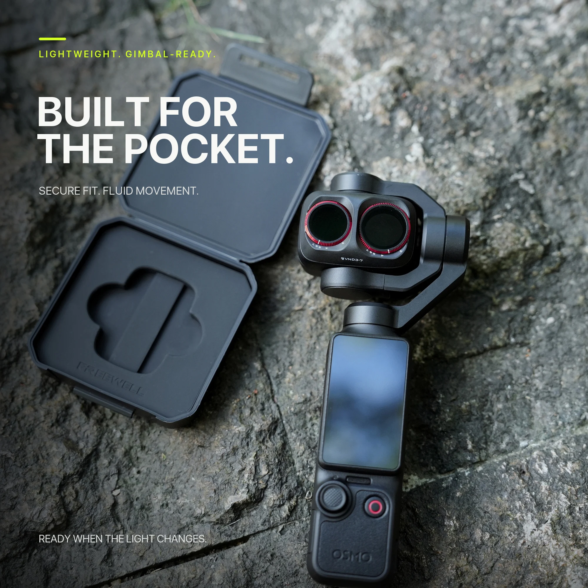 Freewell VND und VNDXMIST 3-7 Stufenfilter für DJI Osmo Pocket 4P & Xtra Muse 2 Pro Kamerazubehör, einstellbare Belichtung – Detail 6