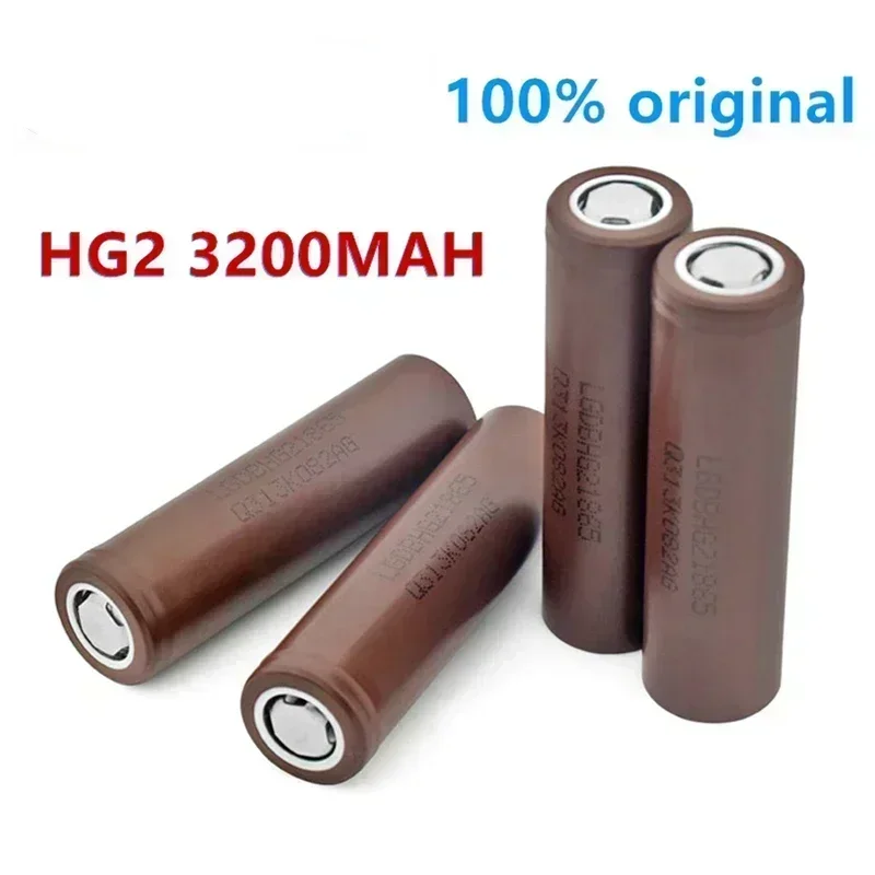 100% original new HG2 18650 battery 3200mAh 18650 HG2 3.7V discharge 20A screwdriver specific rechargeable battery+free delivery