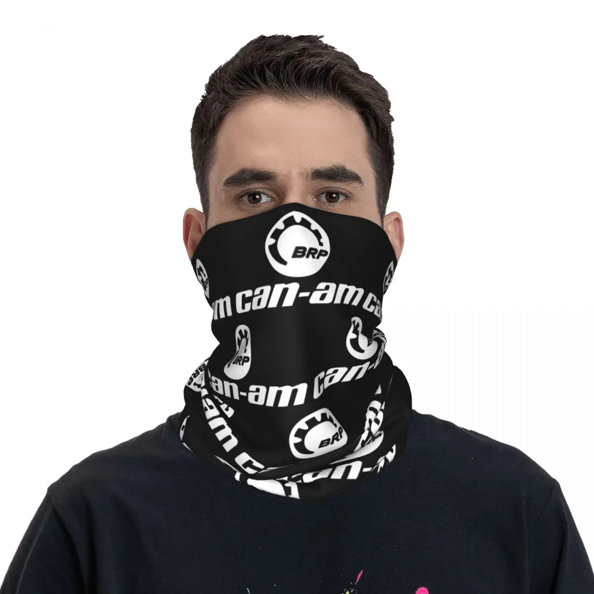 Bisa Am BRP Logo Gaiter leher dicetak uniseks masker wajah syal hangat ikat kepala mendaki tahan angin