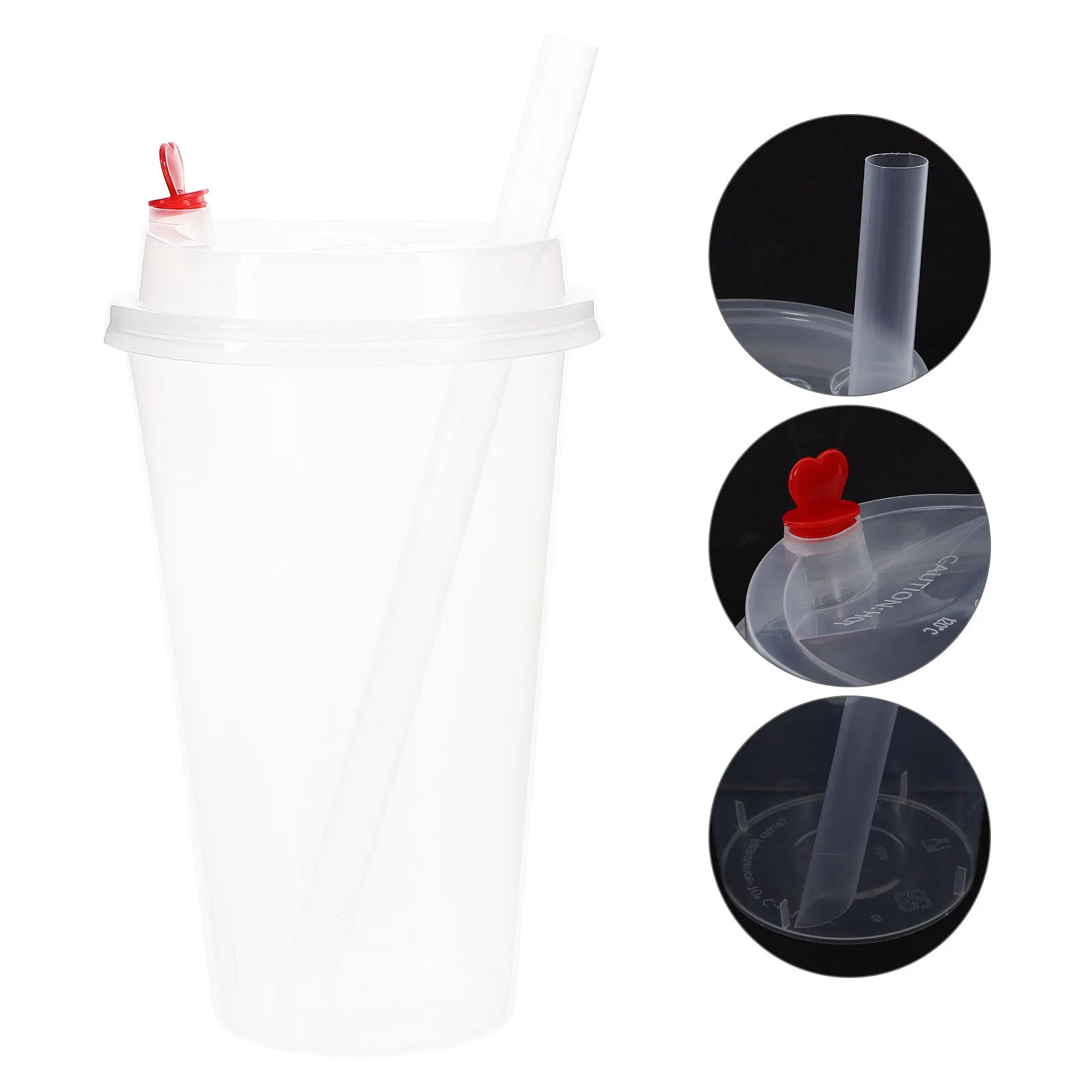 

25 set 500Ml/17Oz Clear Plastic Drinking Cups For Cold Beverages With Lids Coffee Juice Water Use Pet Disposable Party Supplies