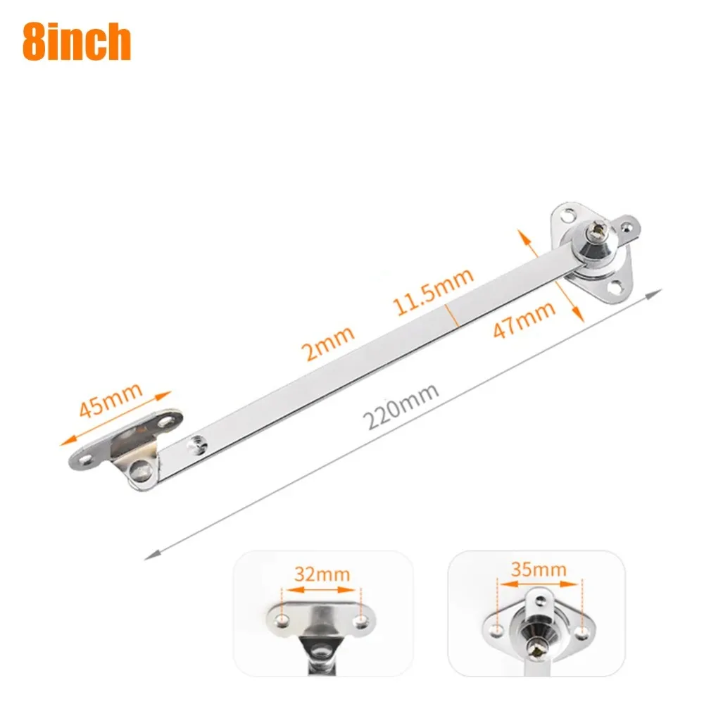 6/8/10/12 Inch Cabinet Hinge Zinc Alloy Adjustable Down Drop Lid Support Soft Down Lift Up Flap Stay Hinge Cabinet Doors
