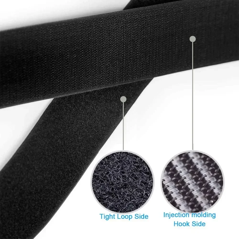 1Meter/Pair 16-150mm Black White Fastener Tape Hook loop adhesive Sewing-on Strip Accessories MagicSticky Tape DIY Hook and Loop