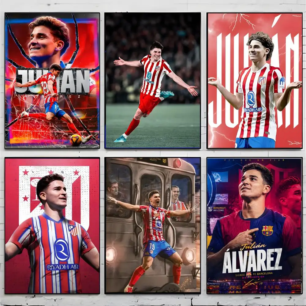 Athlete Sporty J-Julian Alvarez Poster Premium Decor Art & Gift for Household Lounge Home Ornaments