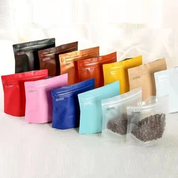 25pcs Thick 100g~1 Pounds Stand Up Aluminum Foil Valve Packaging Pouches Coffee Bean Tea Nuts Grains Heat Sealable Zip Lock Bags