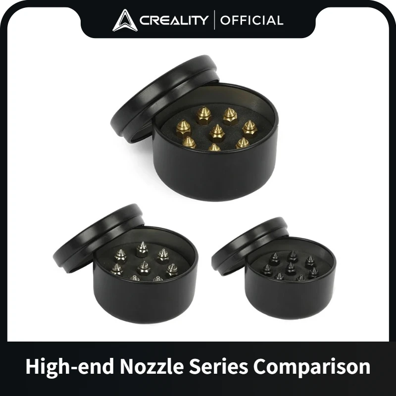 

CREALITY New High-end Brass Nozzle Kit or Copper Alloy Nozzle Kit or Hardened Steel Nozzle Kit 8pcs/Set 0.25mm/0.4mm/0.6mm/0.8mm