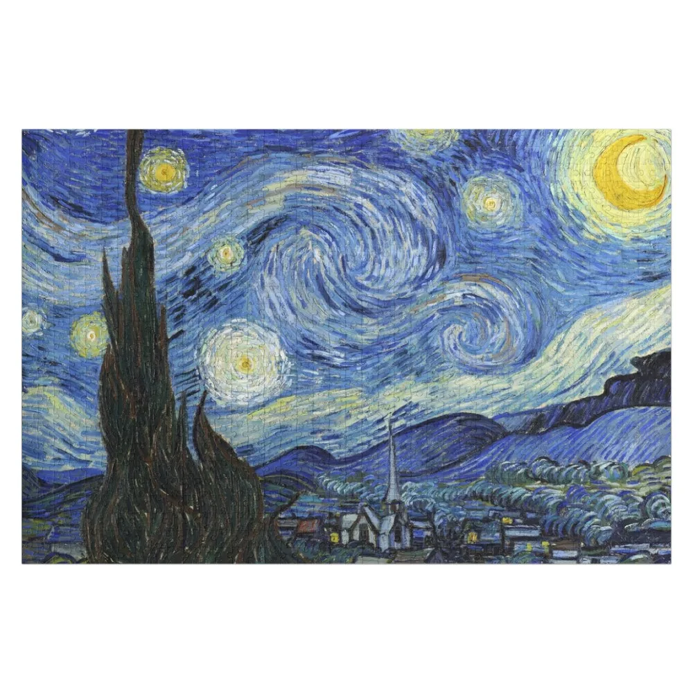 

Starry Night, Van Gogh Jigsaw Puzzle Wood Adults Baby Wooden Iq Custom Wooden Gift Puzzle