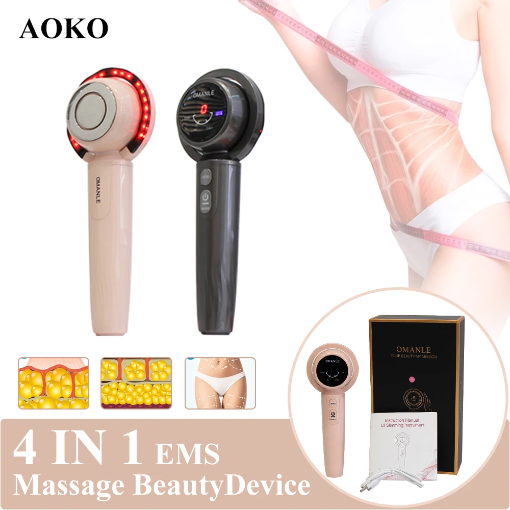 

AOKO 4 in 1 EMS Massage Body Shaping Beauty Device Ultrasound Cavitation Slimming Facial Lifting Machine Skin Care Tools