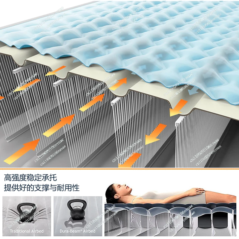 bed double outdoor tent automatic air mattress bed Air mattress household floor bunk camping air folding