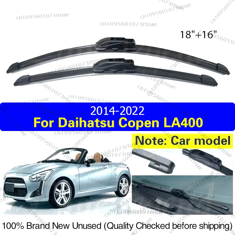 

2pcs For Daihatsu Copen LA400 2014-2022 Car Front Wiper Blades Windshield Windscreen Rubber Snow Scraping Car Accessories 18"16"