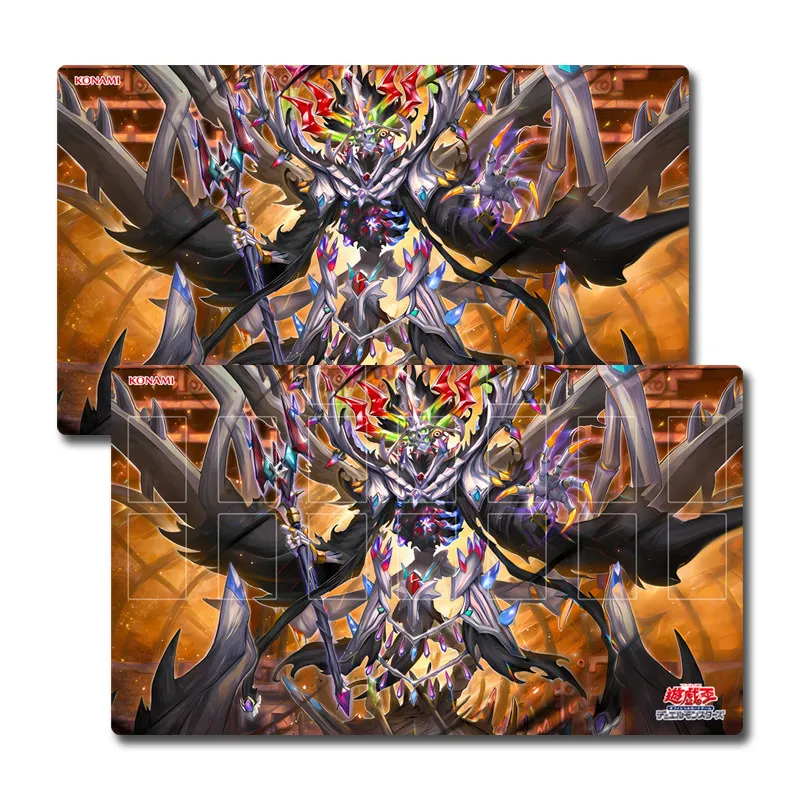 

Игровой коврик Yugioh Mementomictlan Tecuhtlica - Король Существования Yu-Gi-Oh! Коврик для карточных игр TCG OCG, резиновый коврик для дуэлей