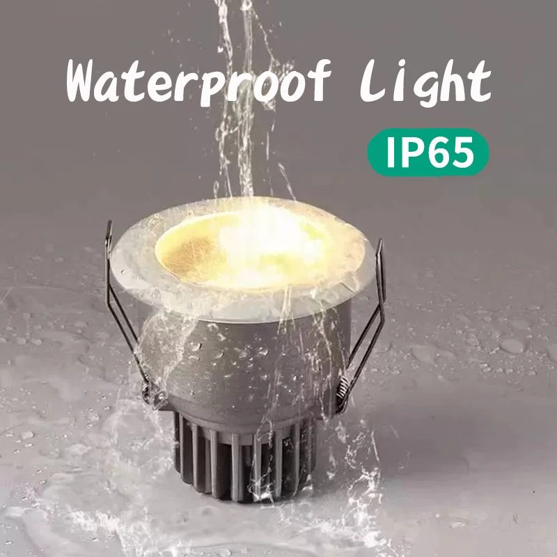 IP65 reflektory wodoodporne do łazienki LED sufitowe light3W 5W IP66 IP67 outdoor downlightdo wbudowanego AC220v DC12V