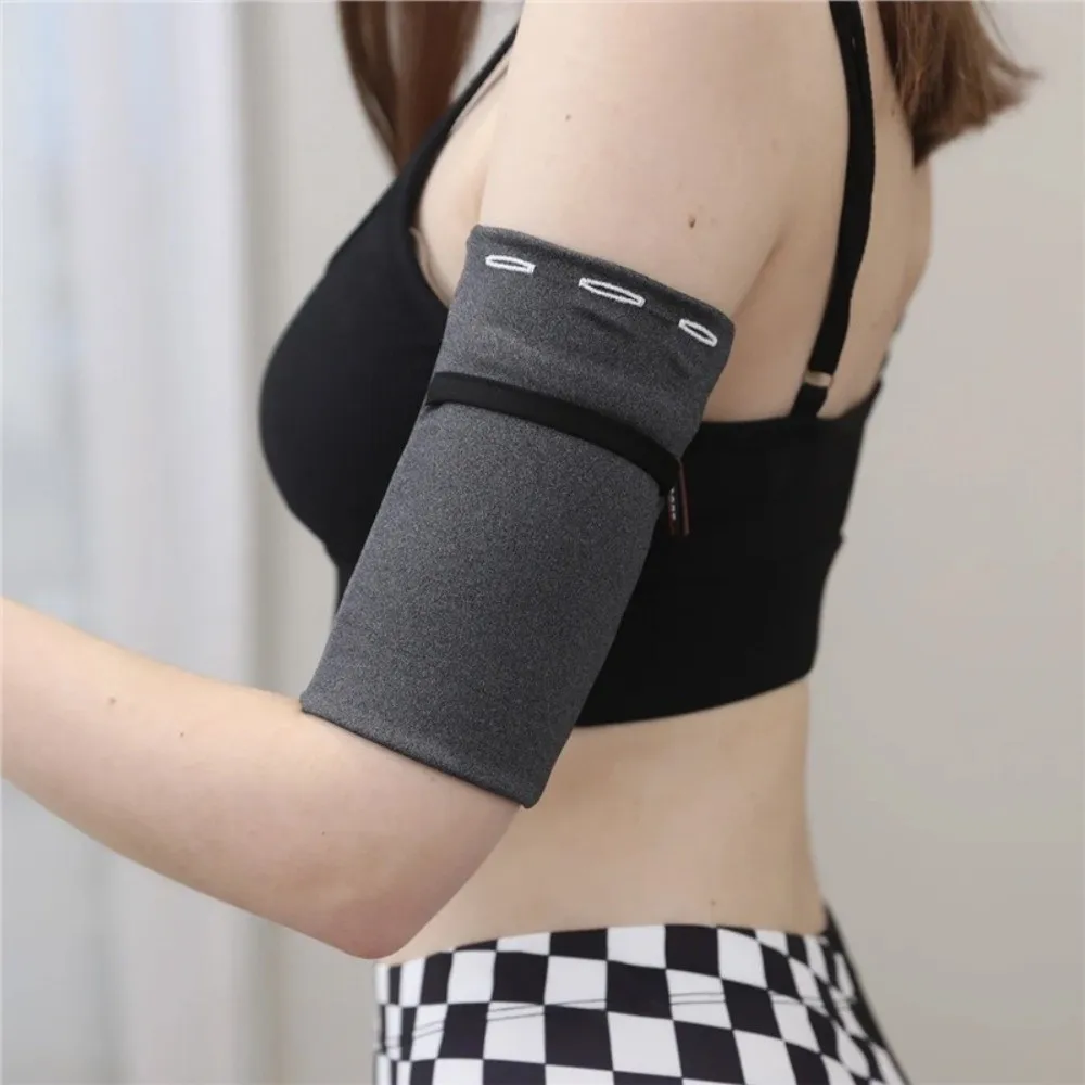 Brazalete Deportivo para Teléfono Celular con Gran Espacio de Almacenamiento, Cierre de Cremallera, Compatible con Diversos Teléfonos, Correa para Brazo, Ideal para Senderismo