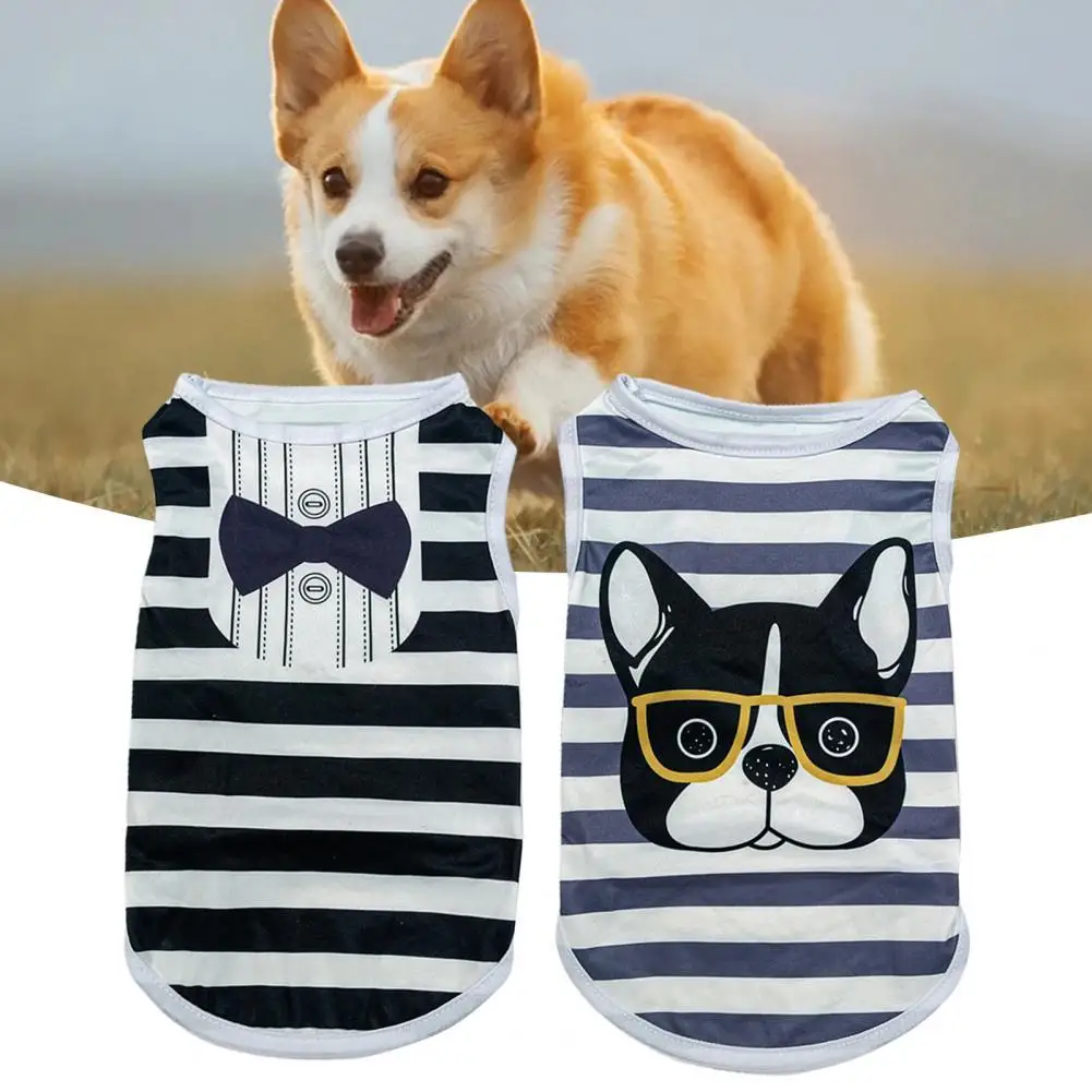 Pet Vest Soft Sleeveless Dog Shirts for Small Dogs Vest Pet T-shirt Puppy Dogs Tshirts Pet Pajamas Pet Shirts одежда для собак