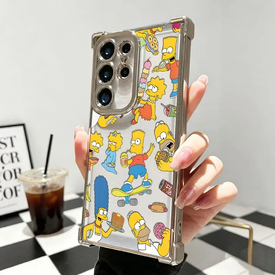 Case for Samsung Galaxy S26 S20 FE S22 Ultra S23 S21 Plus S25 Edge S24 Phone Cover S-simpsons Cartoon - view 2