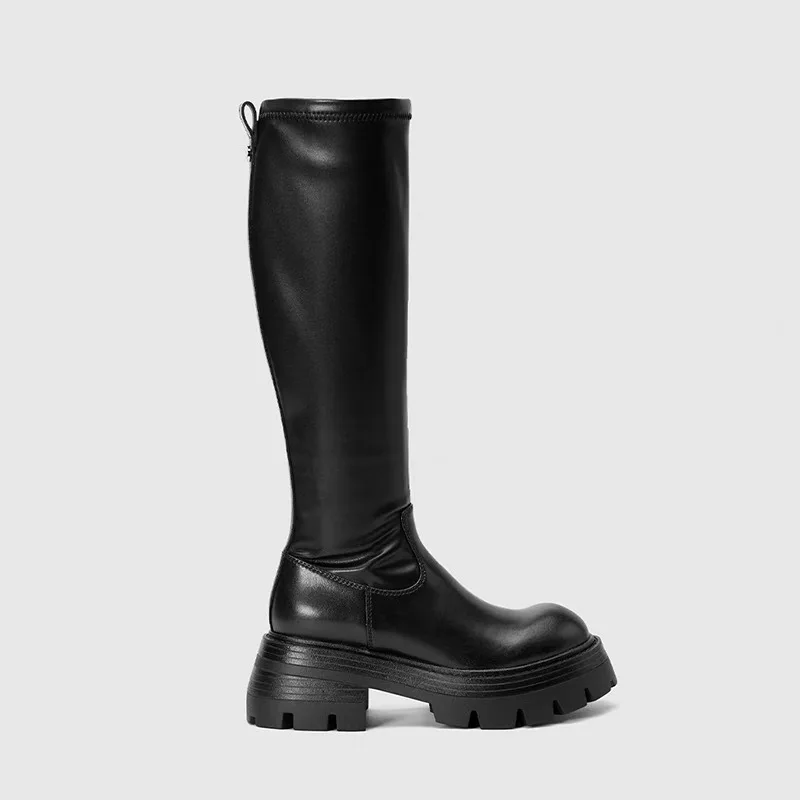 

2024 Women's new elastic platform boots outdoor recreation show height and thin fashion women's boots