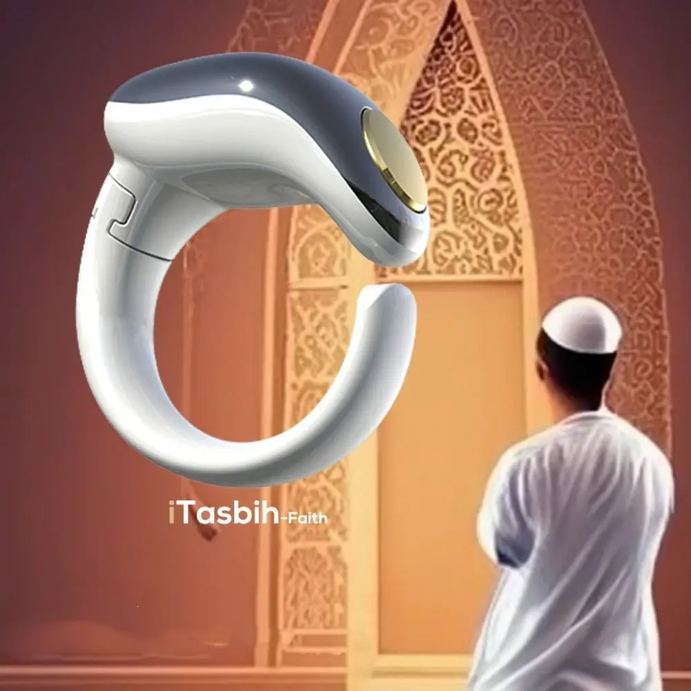 

Adjustable Tasbih Counter Zikr Rings Waterproof APP Support Tasbih Zikr Smart Ring 3 Size(18/20/22mm) Muslims Digital Counter