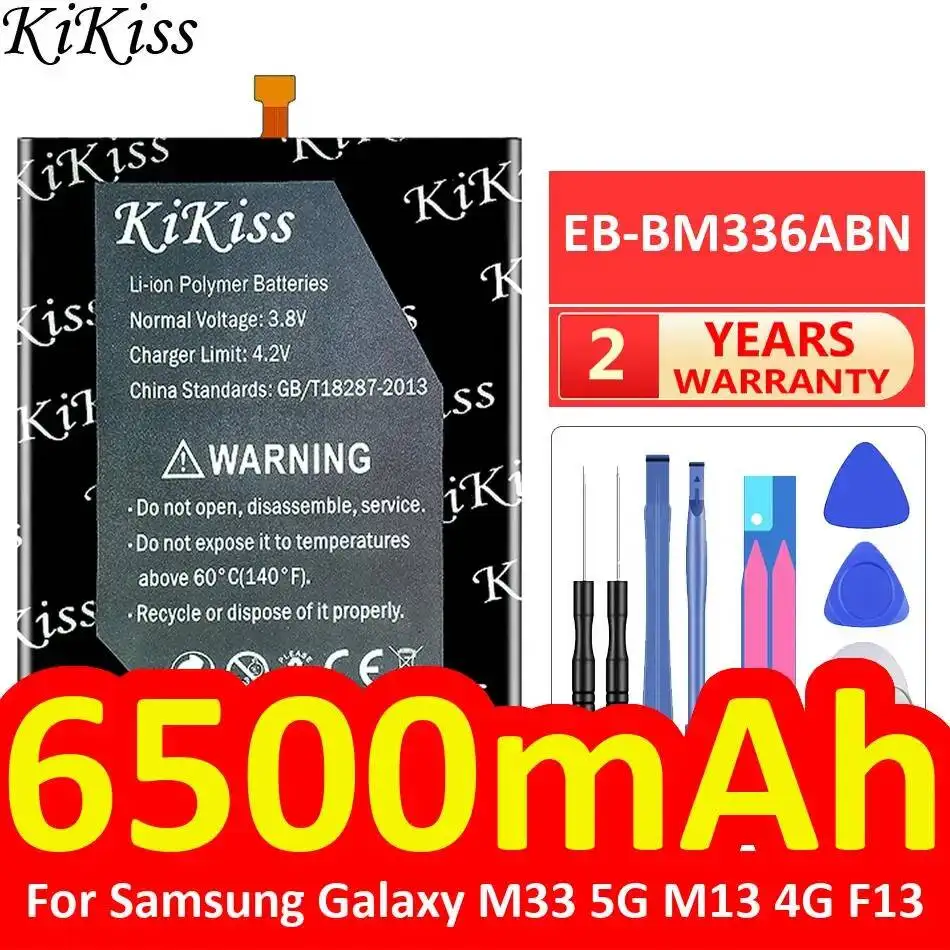 

Высокопроизводительный аккумулятор 6500 мАч с отличной работой при низких температурах для Samsung Galaxy M33 5G, M13 4G, F13, EB-BM336ABN