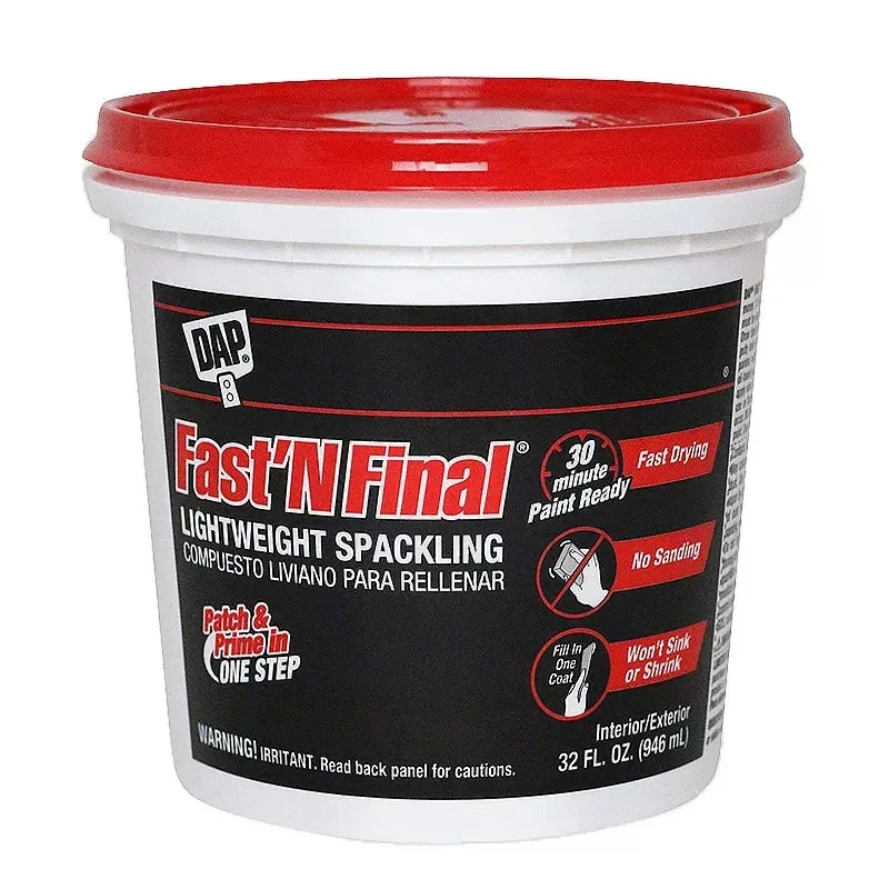 FOR DAP FAST'N FINAL Quick-Drying Lightweight Spackling Compound for Crack Repair, Easy Sanding, Paintable - Original Product