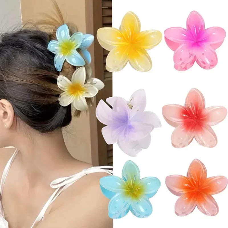 Egg Flower Grab Clip Women 2024 New Premium Feeling Hair Accessories Clips Headdress Hair Clips Large Back of Head Shark Clip