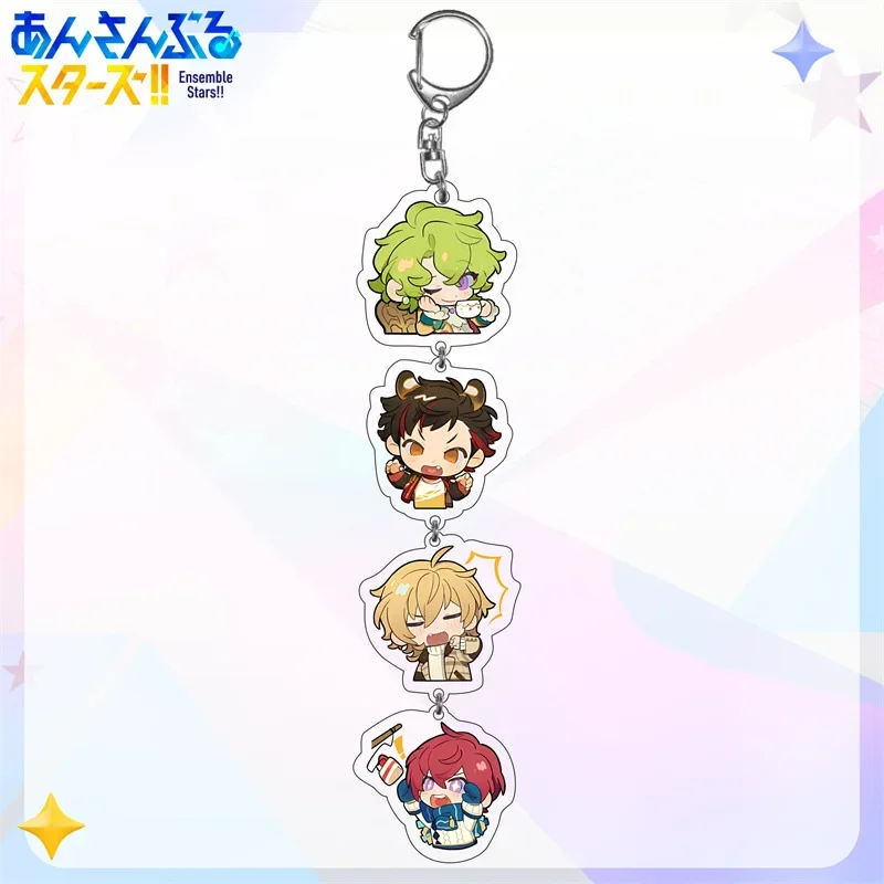 Ensemble Stars Anime Figure Keychain Sakuma Rei Sakuma Ritsu Cosplay Acrylic Key Chains Jewelry Accessory Fan Gifts