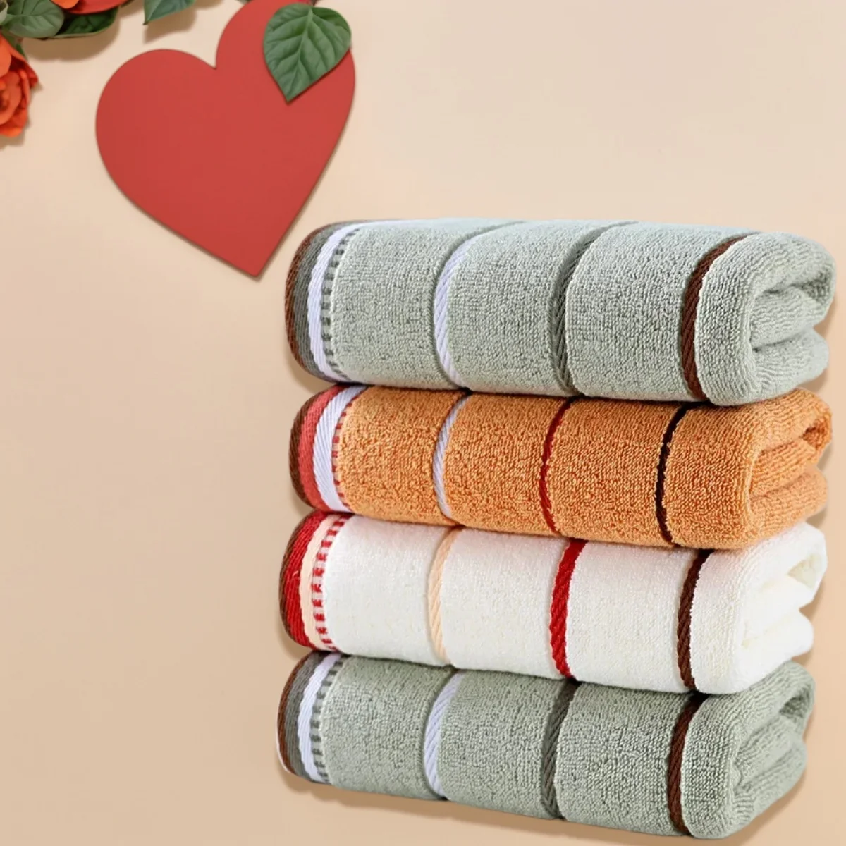 

Striped Towel for Adults Pure Cotton Household Men Women Wash Face Towel Quick-drying Soft High Absorption