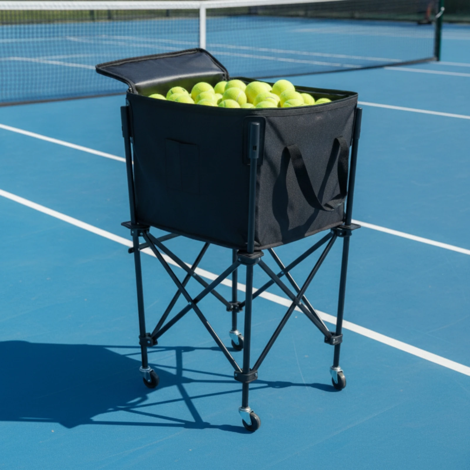 Sports Equipment Cart - Folding Ball Cart Portable Ball Hopper