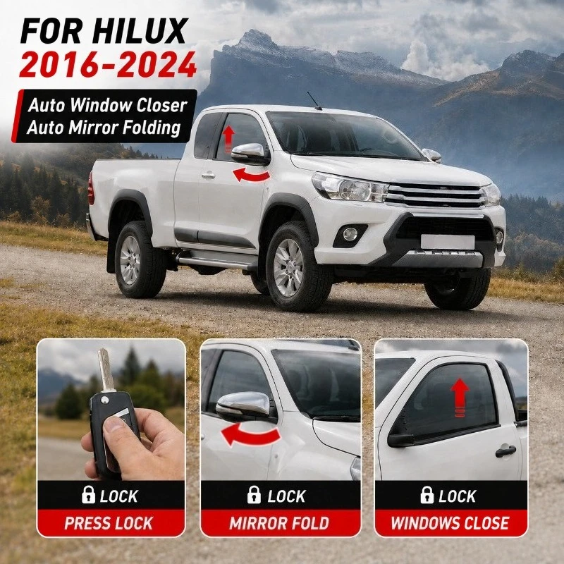 Remote Window Closer Auto Mirror Folding Module FOR Toyota Hilux Revo Single Cab 2016-2024 2 Door 1A LHD RHD