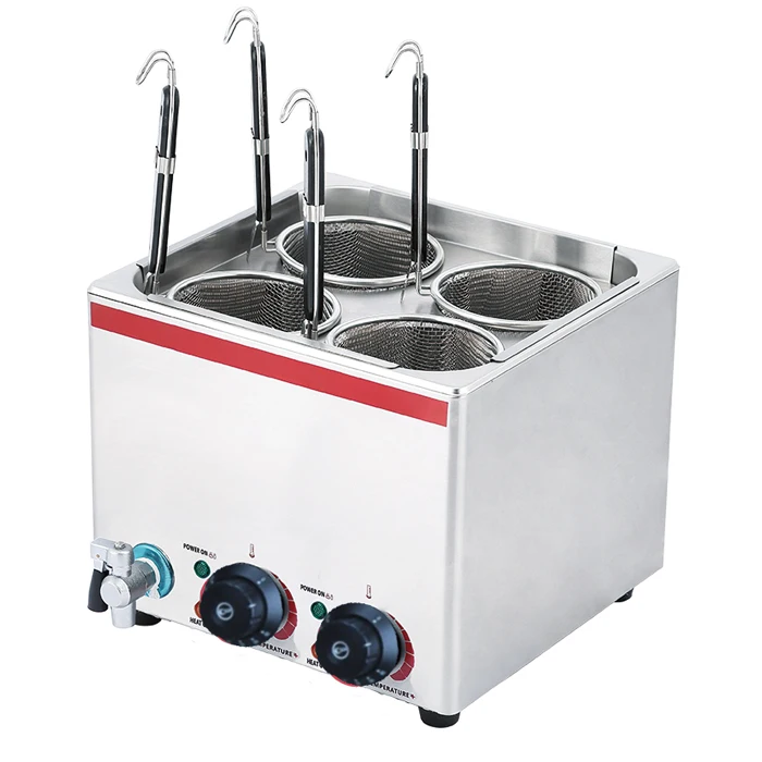 Commercial Use Stainless Steel 2-Basket Counter Table Top Electric Noodle Pasta Cooker