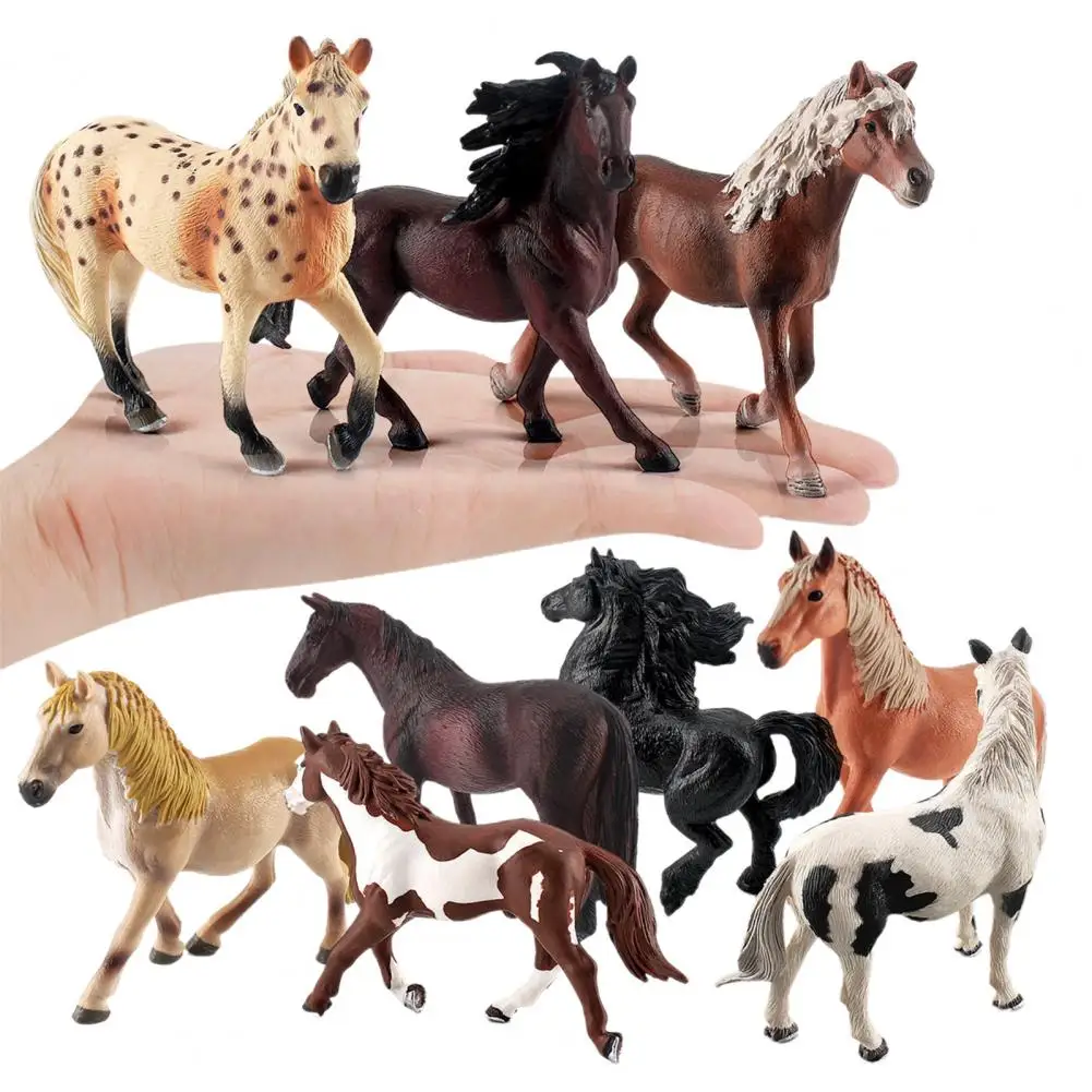 Simulation Horse Ornament Realistic Horse Figurine Sculpture For Home Office Decor Educational Toy For Kids Simulation Horse